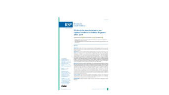 Eficiência da atenção primária nas capitais brasileiras e modelos de gestão: 2008–2019