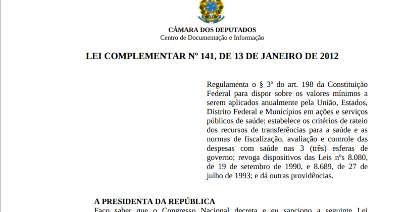 Lei Complementar 141