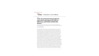 Capa de Value-Based Outsourcing in Spain Is Associated with Improved Clinical, Efficiency, and Patient Satisfaction Metrics